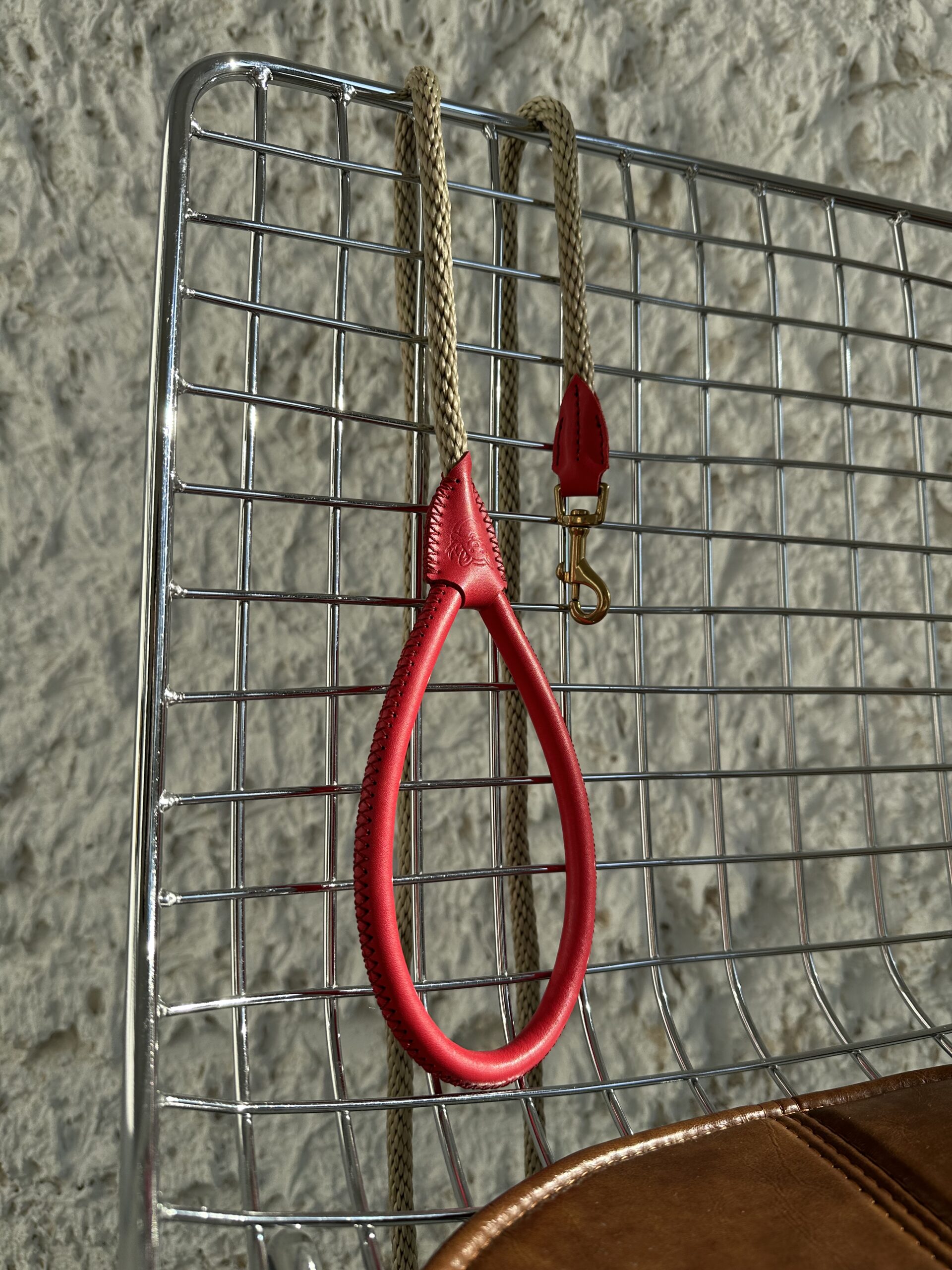 Шкіряний повідець “Classic” red - Зображення 3