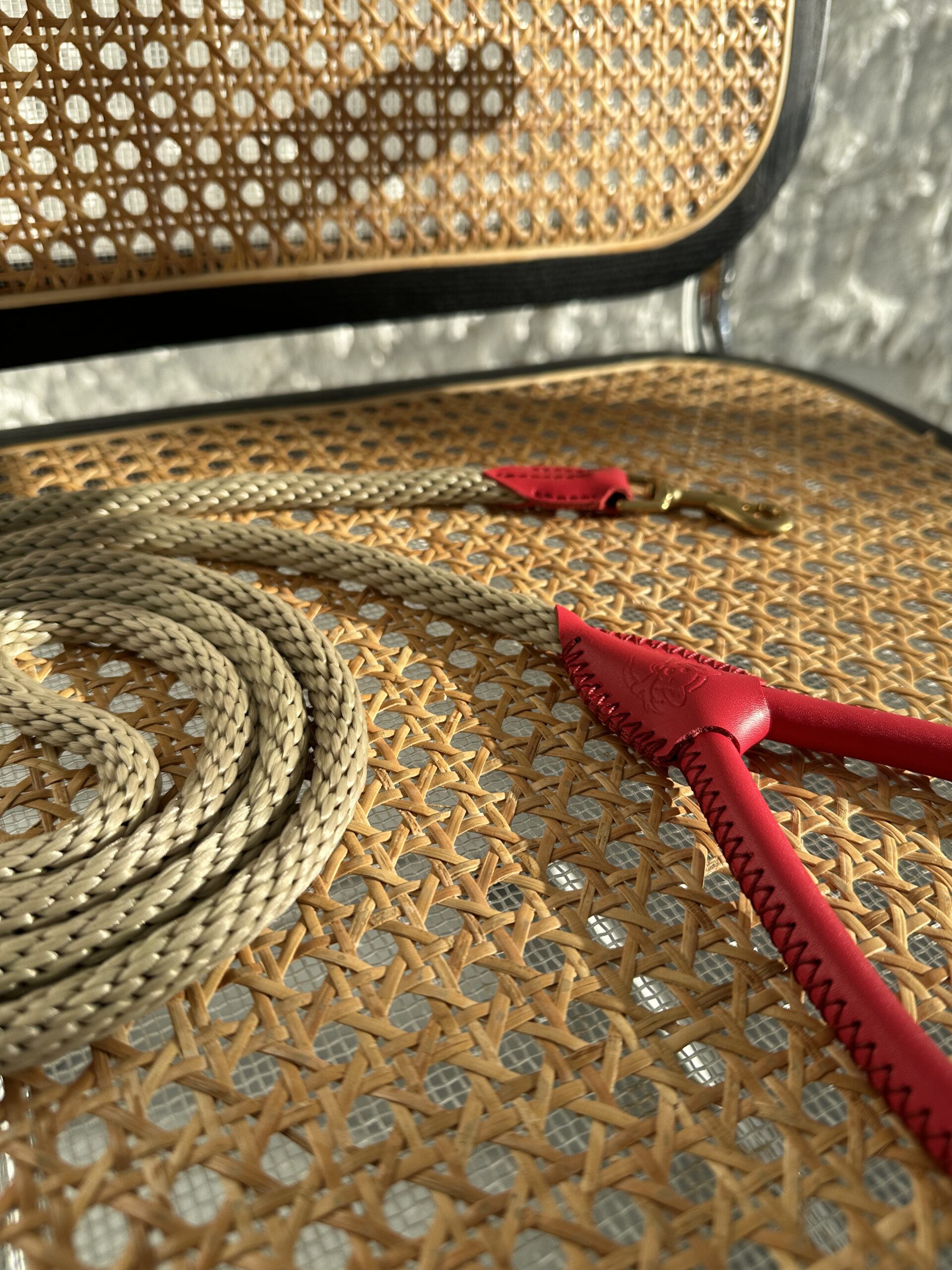 Шкіряний повідець “Classic” red - Зображення 4