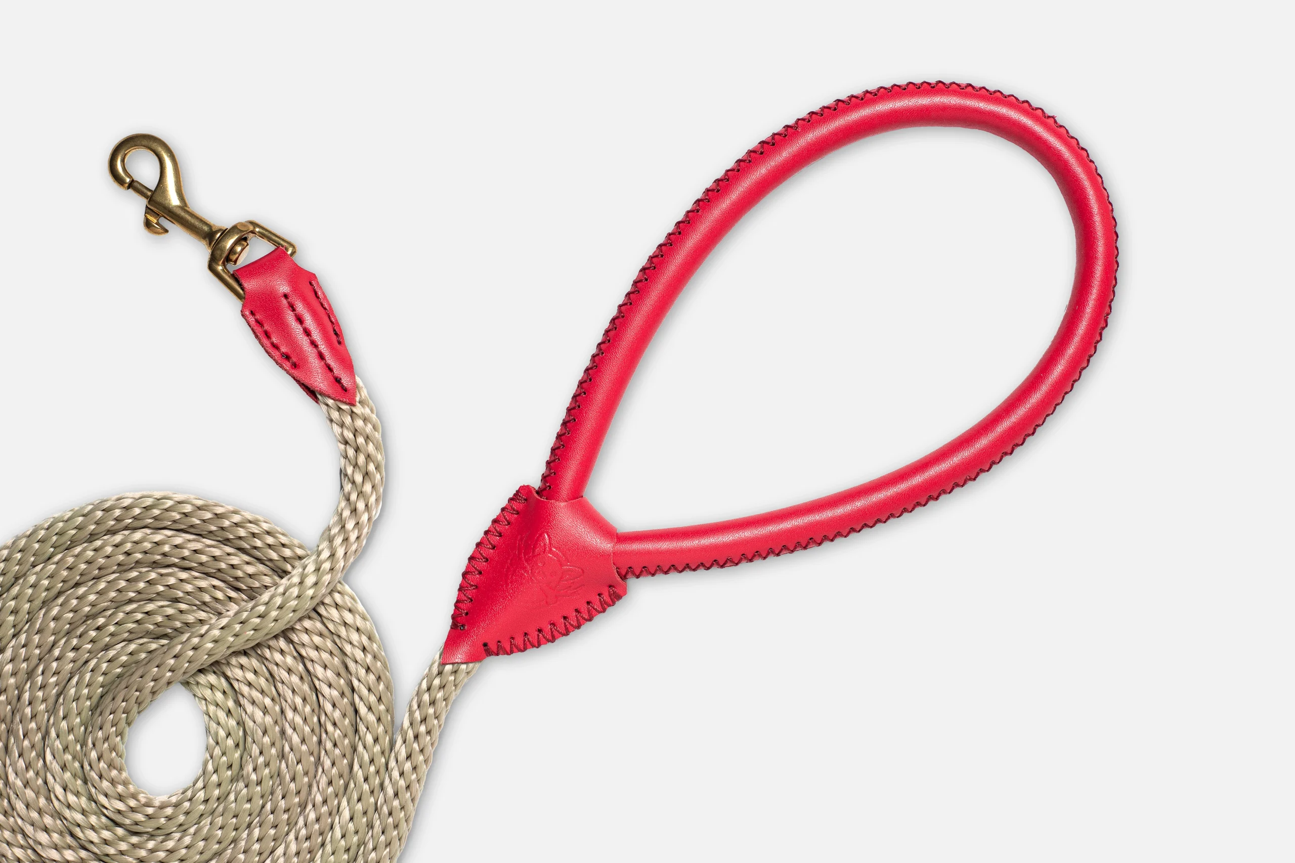 Шкіряний повідець “Classic” red - Зображення 2