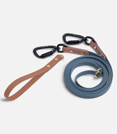 ПВХ повідець перестібка "Hands free" 3-в-1 dark-blue