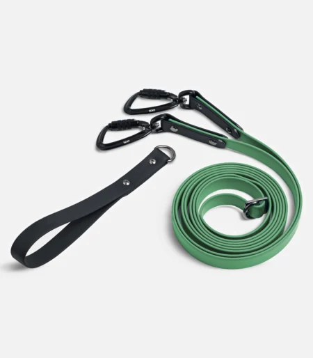 ПВХ повідець перестібка "Hands free" 3-в-1 dark-green