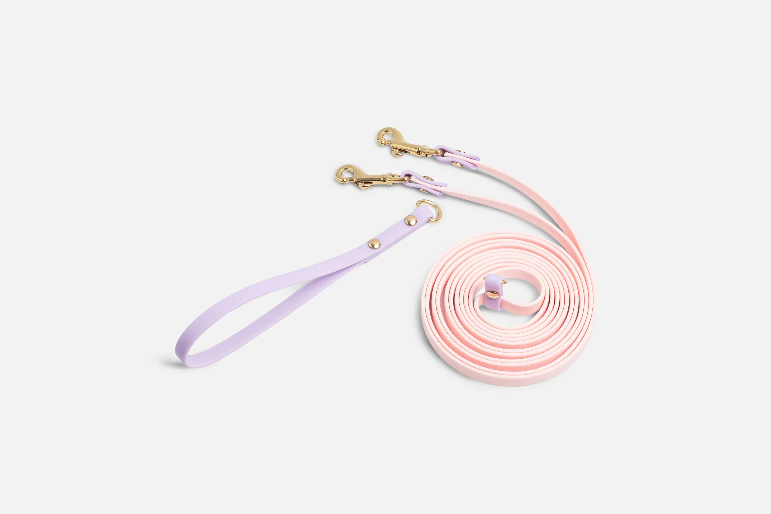 ПВХ повідець перестібка "Hands free" 3-в-1 light-pink