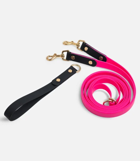 ПВХ повідець перестібка "Hands free" 3-в-1 pink