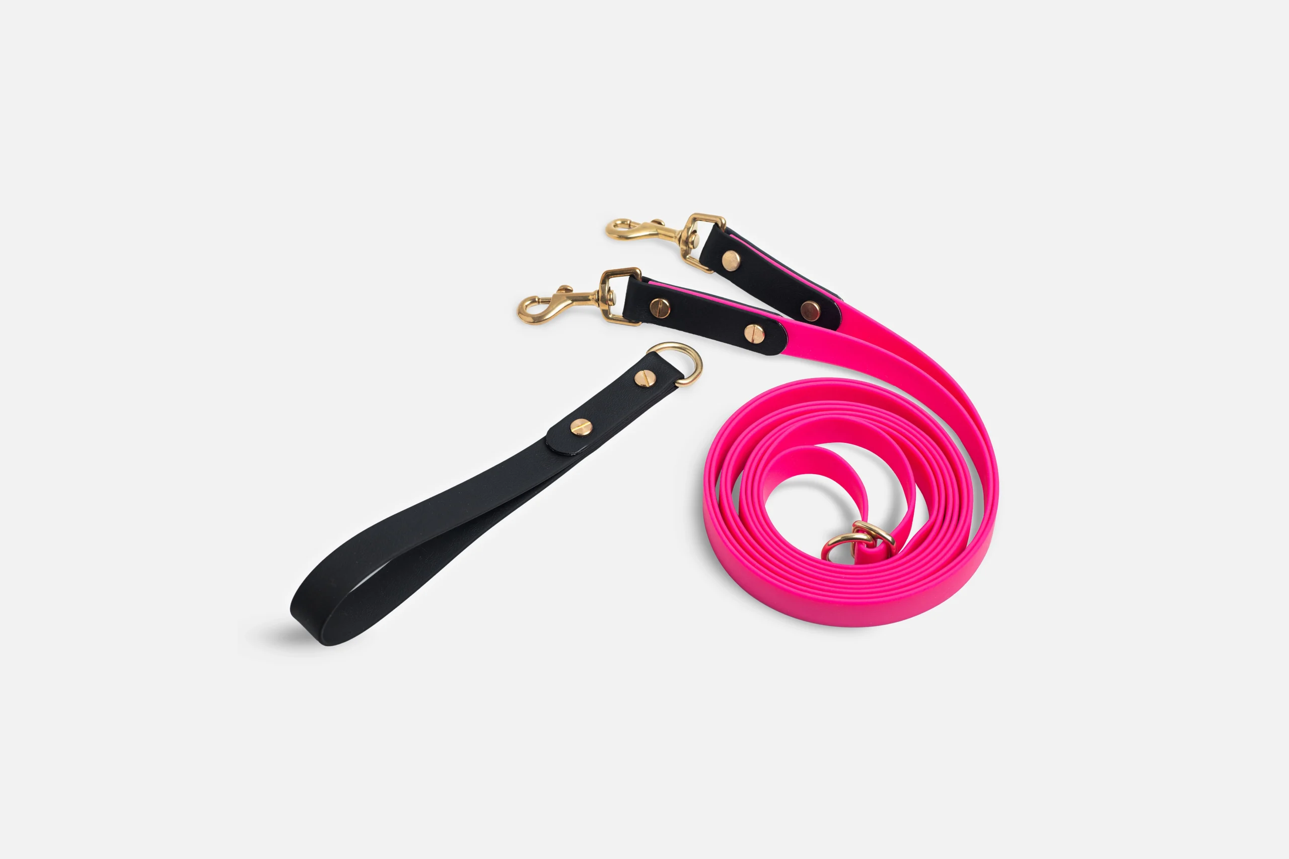 ПВХ повідець перестібка "Hands free" 3-в-1 pink